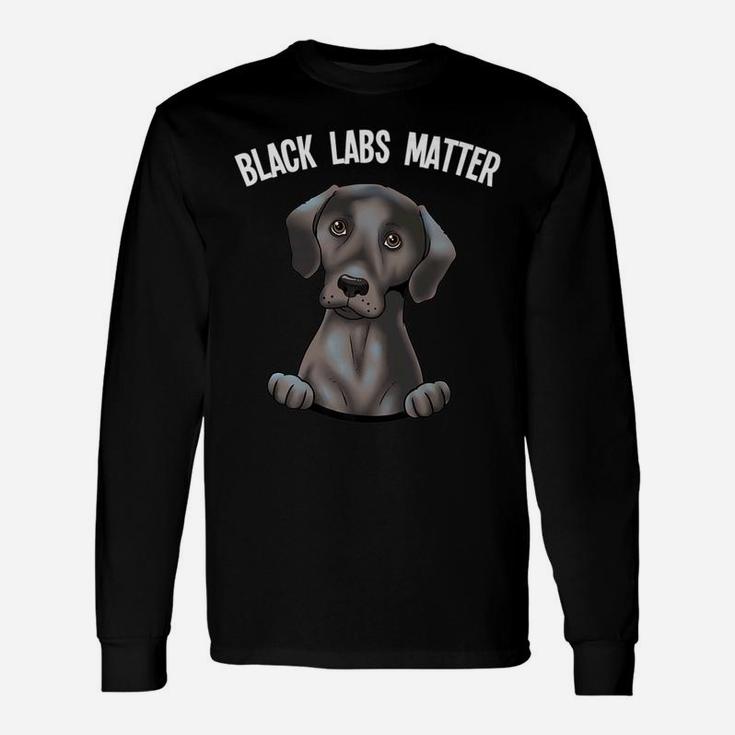 Labrador Retriever Gif Black Labs Matter Dog Lover Long Sleeve T-Shirt