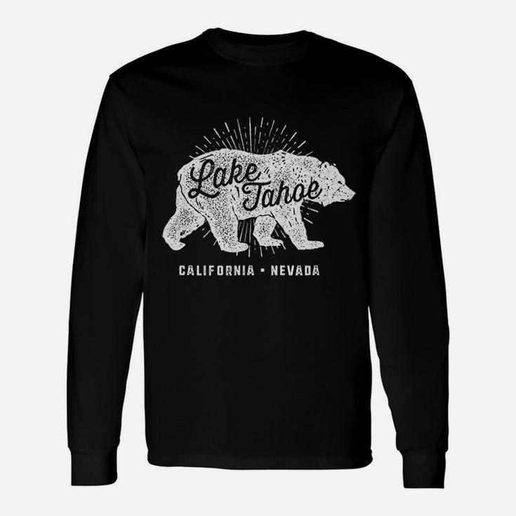 Lake Tahoe Vintage Retro Bear California Nevada Long Sleeve T-Shirt