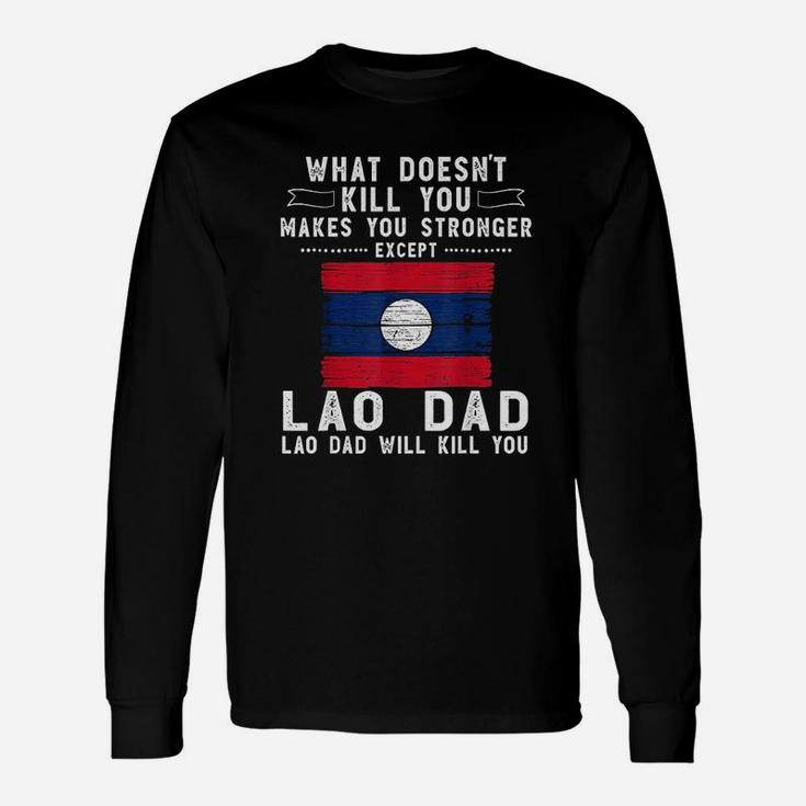 Laos Dad Fathers Day, dad birthday gifts Long Sleeve T-Shirt