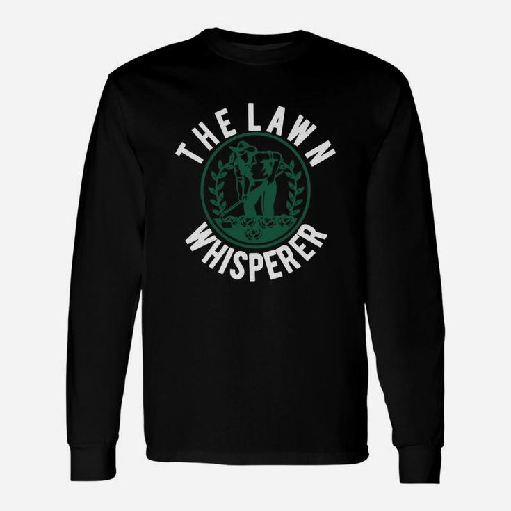 Lawn Whisperer T-shirt Grass King, Yard Care Long Sleeve T-Shirt