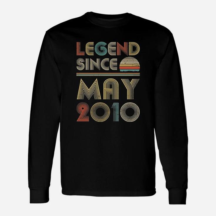 Legend Since May 2010 Vintage 11st Birthday Long Sleeve T-Shirt