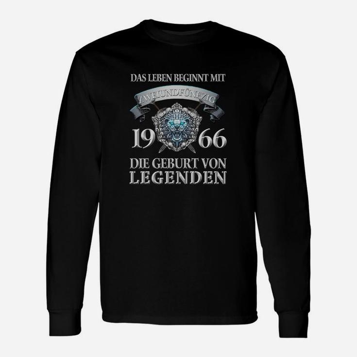 Legenden 1966 Jahrgang Langarmshirts, Retro Geburtstagsdesign