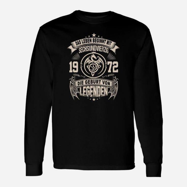 Legenden von 1972 Langarmshirts, Vintage Geburtjahrgangs Tee