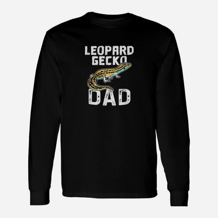Leopard Gecko Graphic Lizard Lover Reptile Dad Long Sleeve T-Shirt