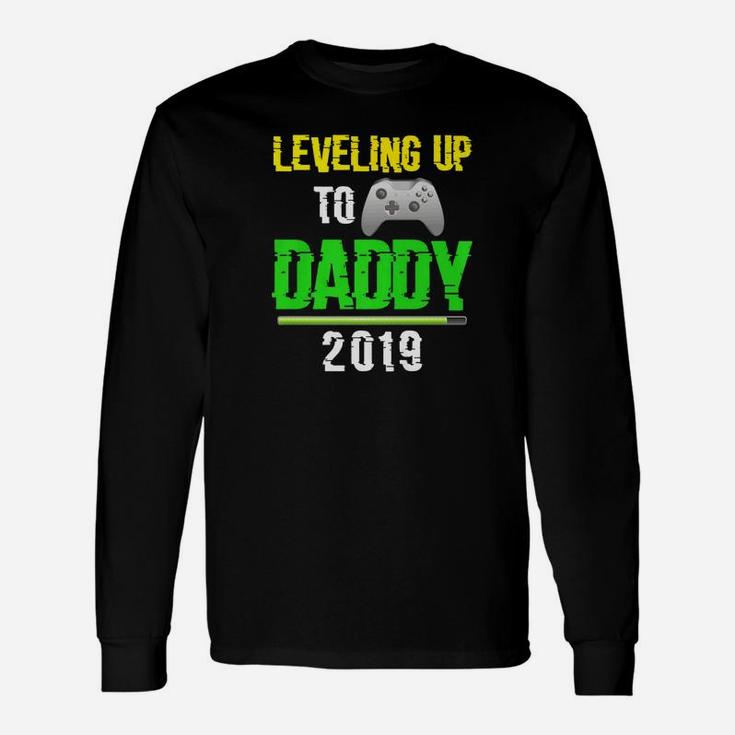 Leveling Up To Daddy 2019 Promoted To Dad Video Game Premium Long Sleeve T-Shirt