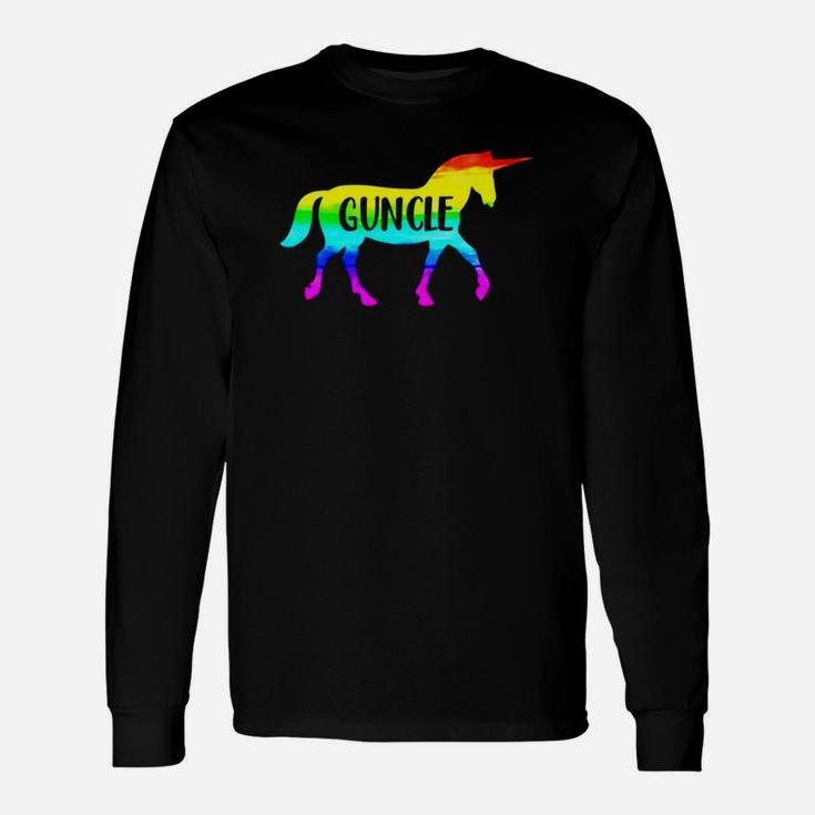 Lgbt Proud Guncle Unicorn Shirth Long Sleeve T-Shirt