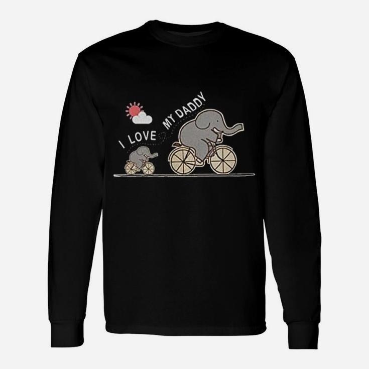 I Love Daddy Elephant Long Sleeve T-Shirt