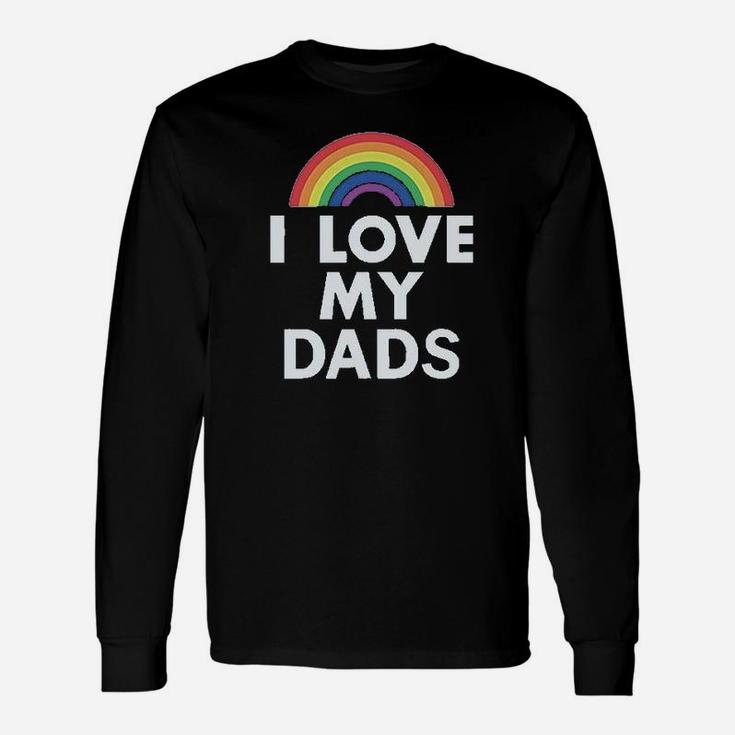 I Love My Dads Outfit Infant Gay Pride Lgbt Fathers Day Baby Long Sleeve T-Shirt