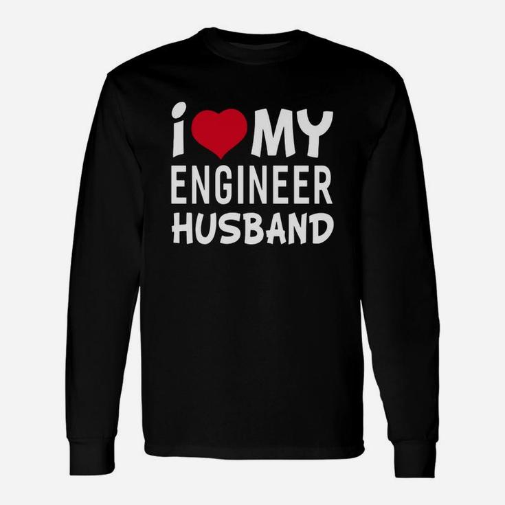 I Love My Engineer Husband T-shirt Women's Shirts Long Sleeve T-Shirt
