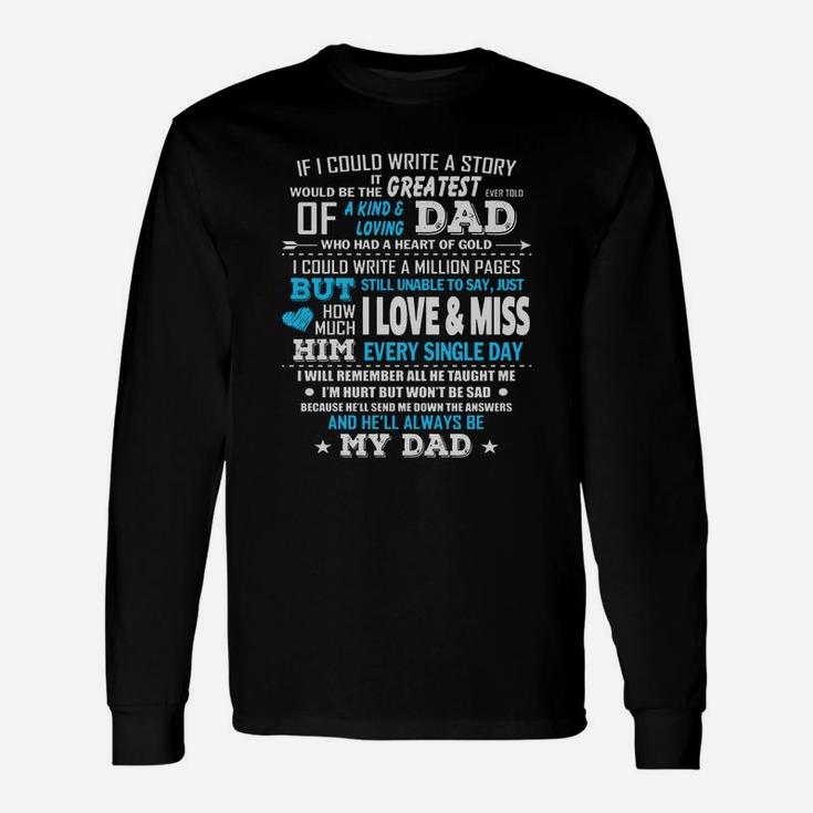 I Love And Miss My Dad T-shirt Dad Memorial Shirt Black Youth B01n5a8e9e 1 Long Sleeve T-Shirt