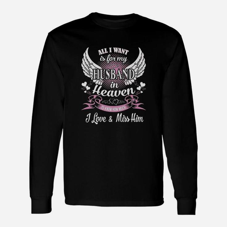 Love Miss My Husband Tshirt In Memory Of Husband In Heaven