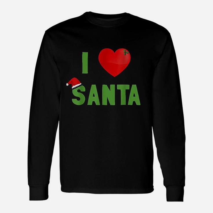 I Love Santa Christmas Xmas Santa Clause Long Sleeve T-Shirt