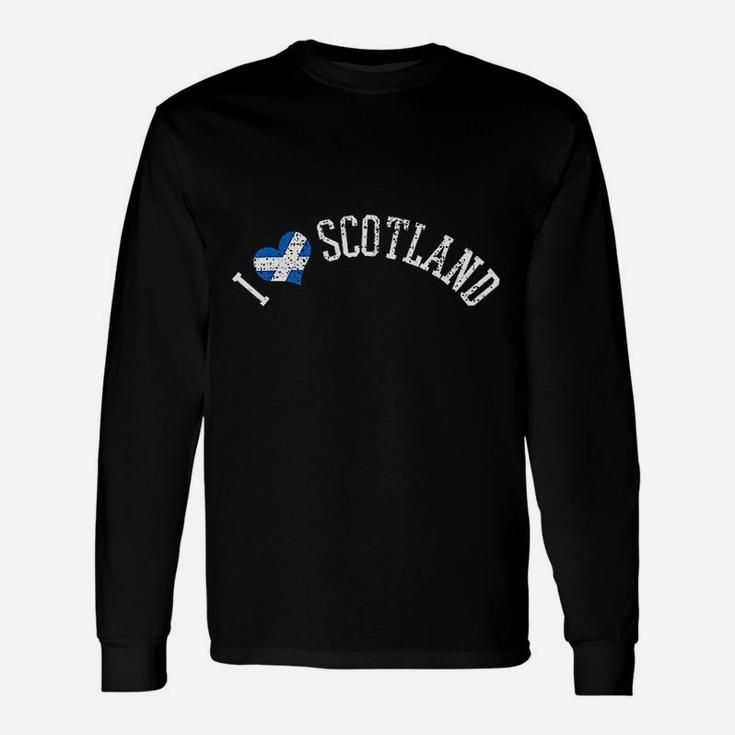 I Love Scotland Vintage Scottish Souvenirs Vacation Long Sleeve T-Shirt