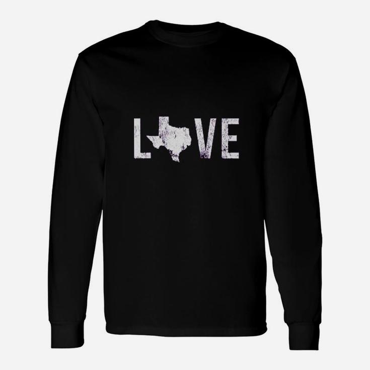 Love Texas Distressed Vintage Soft Style Texas Long Sleeve T-Shirt