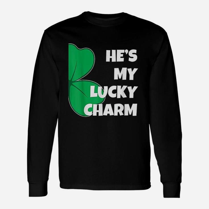 He Is My Lucky Charm St Patricks Day Long Sleeve T-Shirt