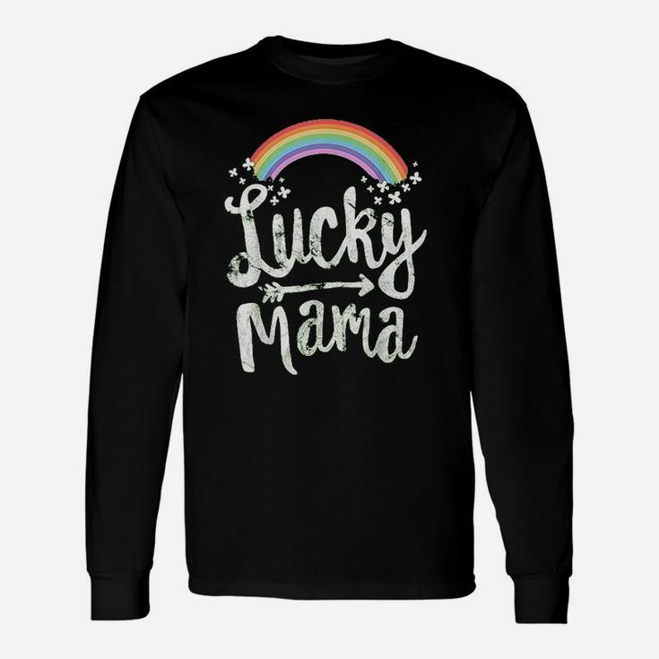Lucky Mama St Patricks Day Mom Long Sleeve T-Shirt
