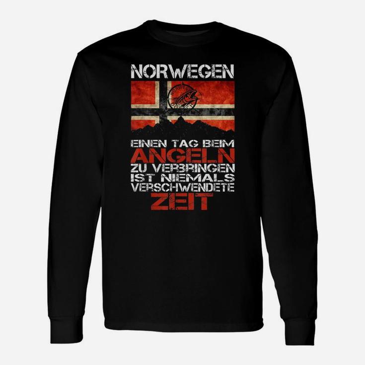 Lustige Norwegen-Flagge Hochseangeln F Langarmshirts