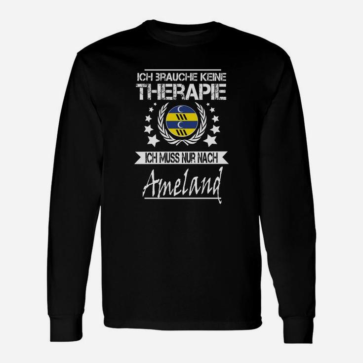 Lustiges Ameland Fan-Langarmshirts, Therapie Fußball Spruch