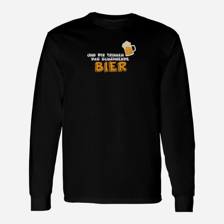 Lustiges Bierliebhaber Langarmshirts Schwarzes gehört zum Bier