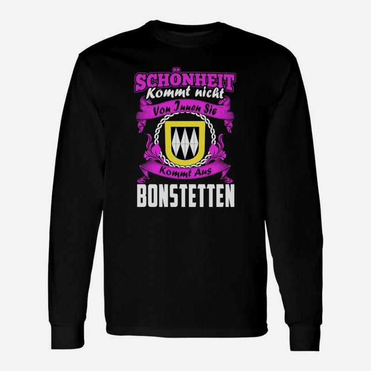 Lustiges Bonstetten Langarmshirts, Schönheit kommt aus Bonstetten - Schwarz