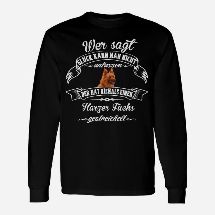 Lustiges Fuchs Langarmshirts mit Spruch, Statement Tee – Schwarz