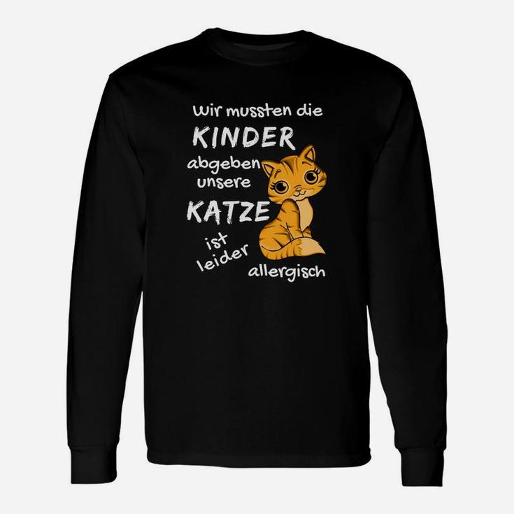 Lustiges Katzen-Langarmshirts, Spruch Allergische Katze, Familienhumor