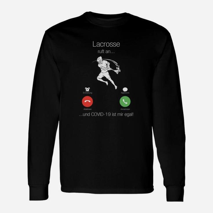 Lustiges Lacrosse & COVID-19 Langarmshirts, Sportfans Motiv