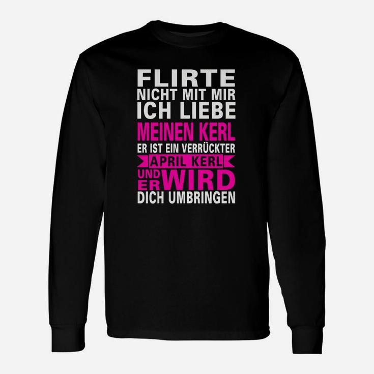 Lustiges Langarmshirts Verrückter April Kerl, Damenmode mit Spruch