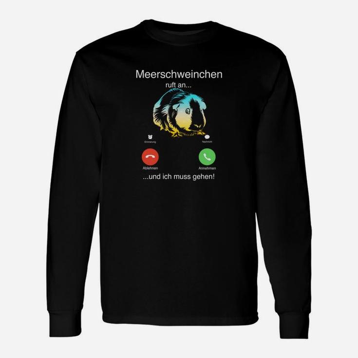 Lustiges Meerschweinchen Telefonat Langarmshirts, Perfekt für Tierfreunde