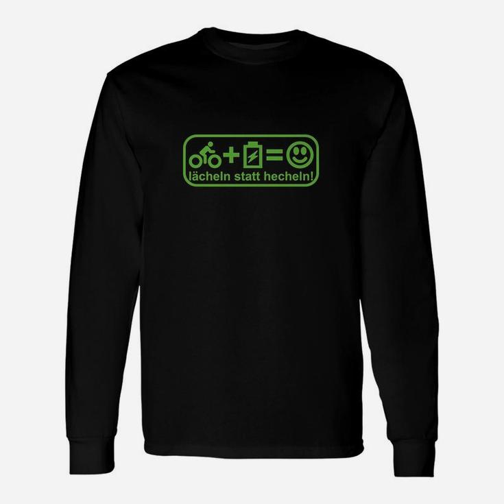 Lustiges Radfahrer-Motiv Langarmshirts, Lächeln statt Hecheln Tee