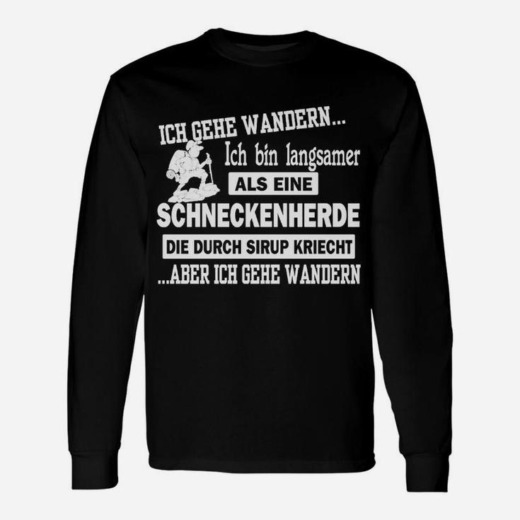 Lustiges Wander-Langarmshirts Schneckenherde im Sirup, Ideal für Wanderfreunde