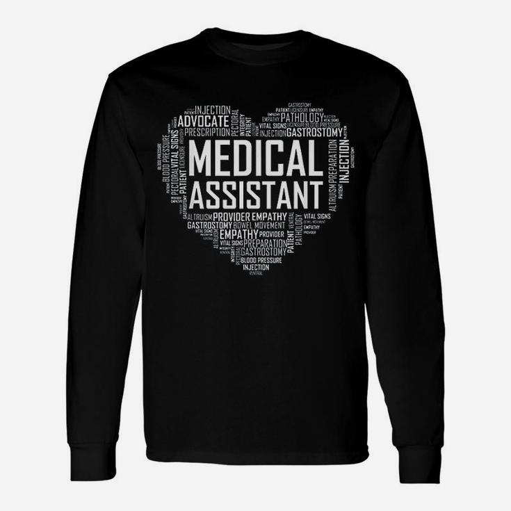 Ma Medical Assistant Heart Love Clinical Nurse Long Sleeve T-Shirt