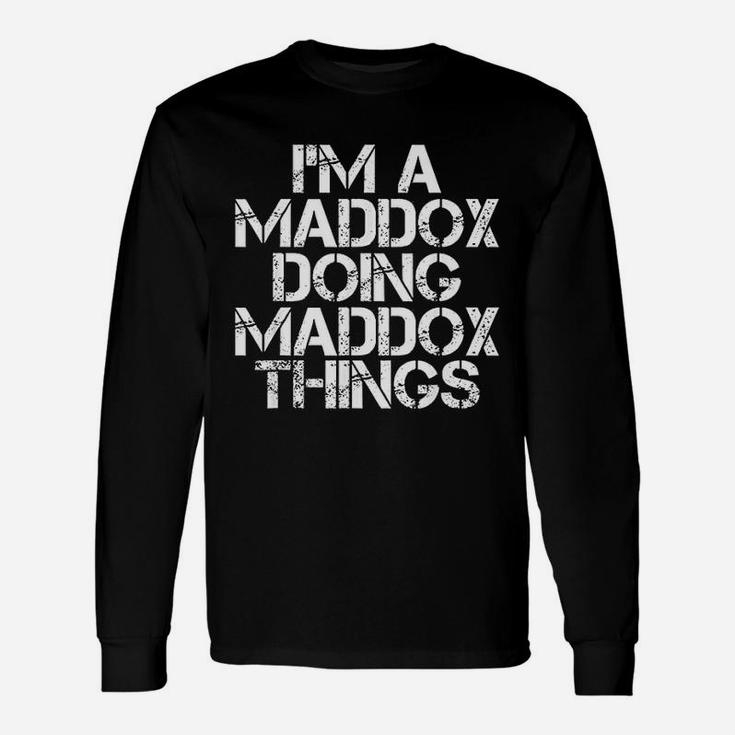 Maddox Surname Long Sleeve T-Shirt