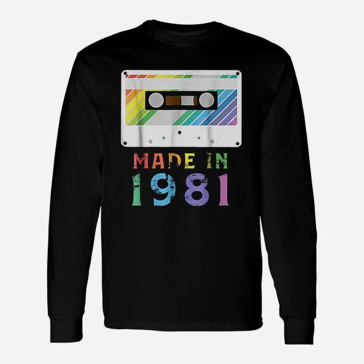 Made In 1981 Retro Vintage Neon Long Sleeve T-Shirt
