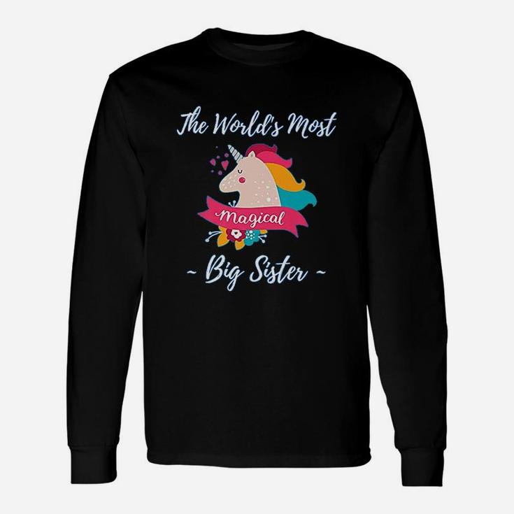 Magical Unicorn Big Sister Fun Big Sister Unicorns Long Sleeve T-Shirt