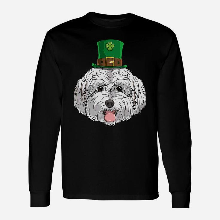 Maltipoo Dog St Patricks Day Leprechaun Puppy Cute Long Sleeve T-Shirt