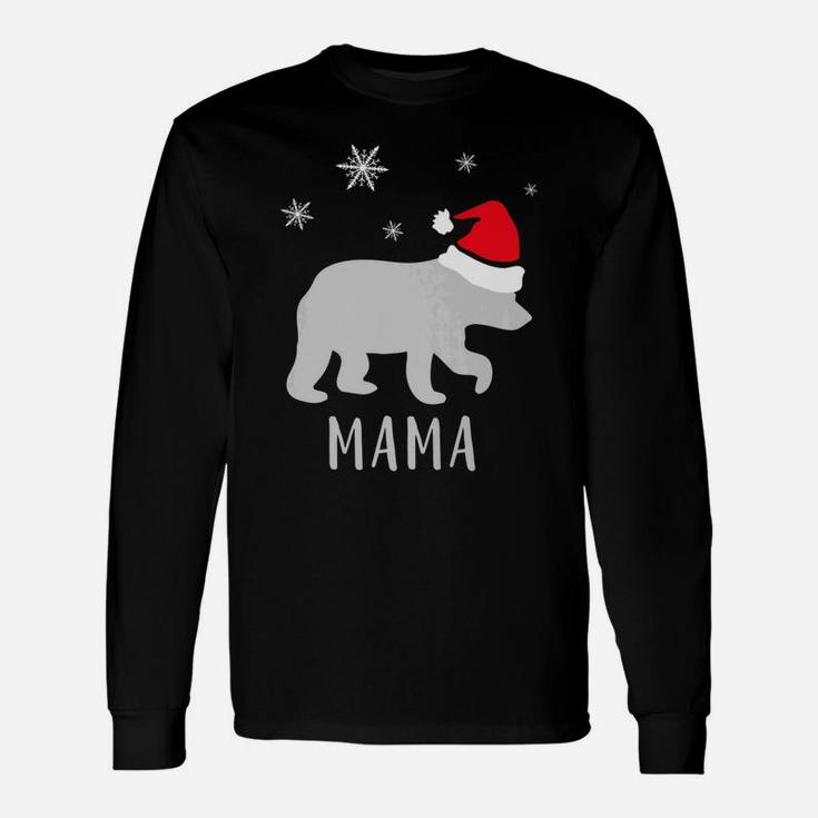 Mama B E A R Christmas Pajama Idea Long Sleeve T-Shirt
