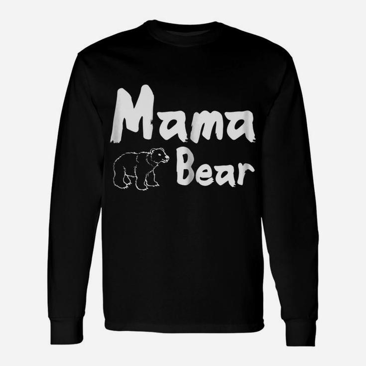 Mama Bear With Bear Artwork Long Sleeve T-Shirt