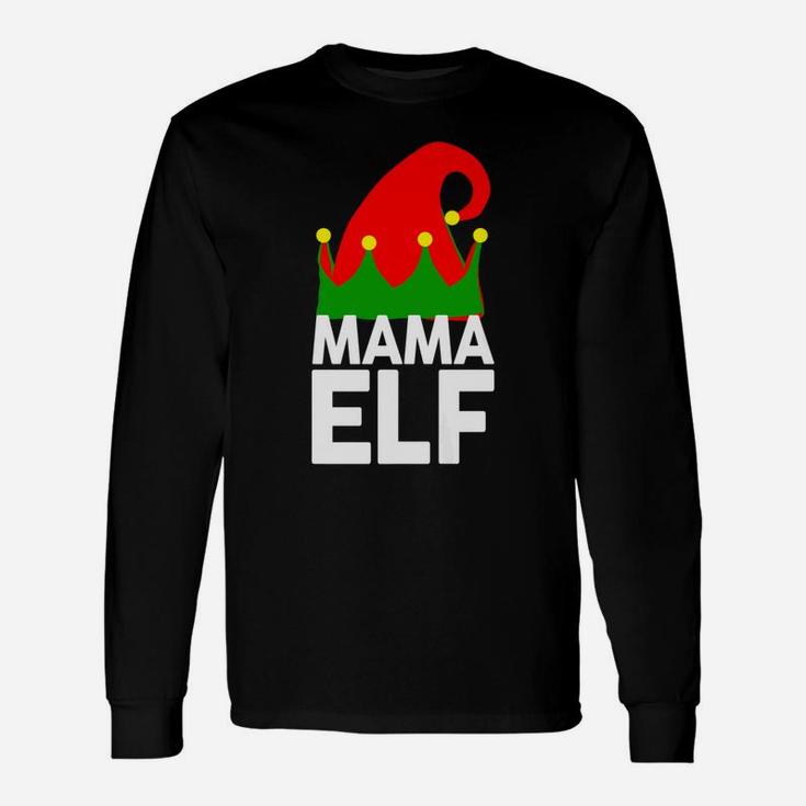 Mama Elf Christmas Santa Christmas Long Sleeve T-Shirt