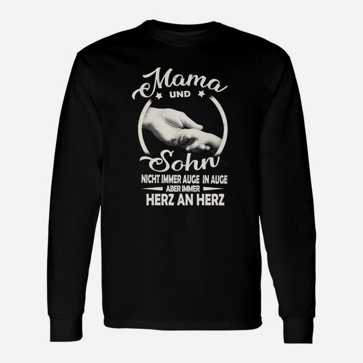 Mama und Sohn Herz an Herz Langarmshirts, Liebevolles Design für Mütter