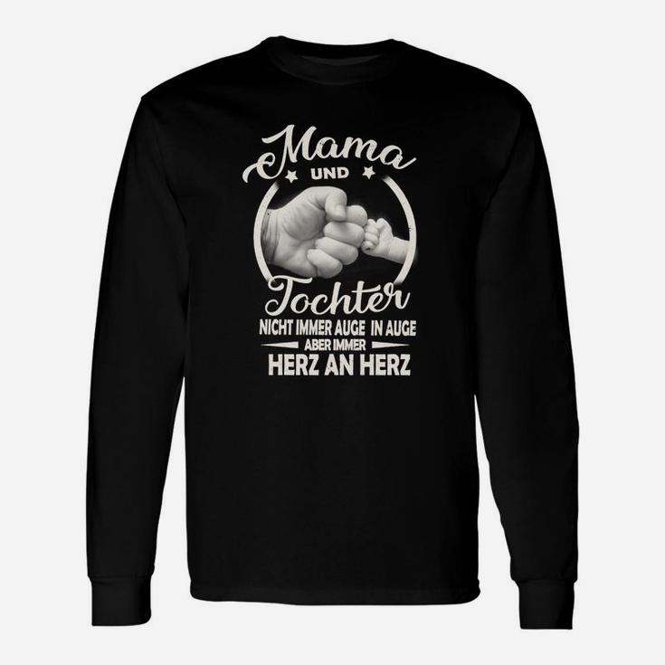 Mama und Tochter Herz an Herz Langarmshirts, Stilvolle Mutter-Tochter Mode