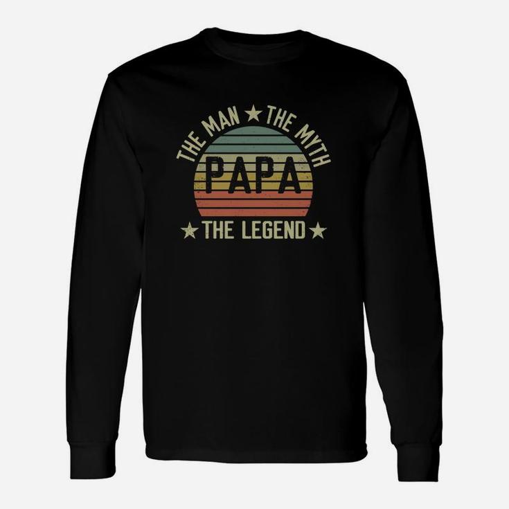 The Man The Myth The Legend Papa Vintage Long Sleeve T-Shirt