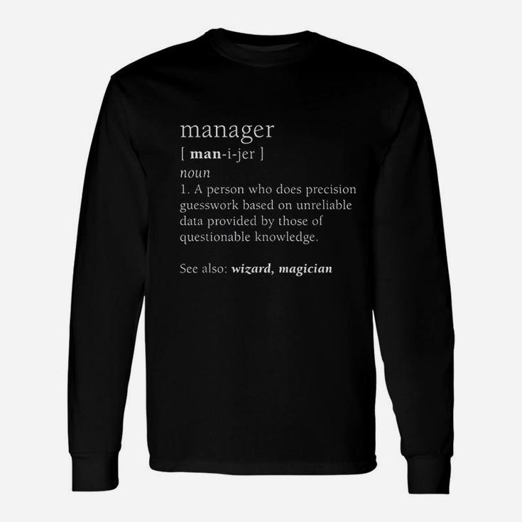Manager Definition Cute Business Promotion Long Sleeve T-Shirt