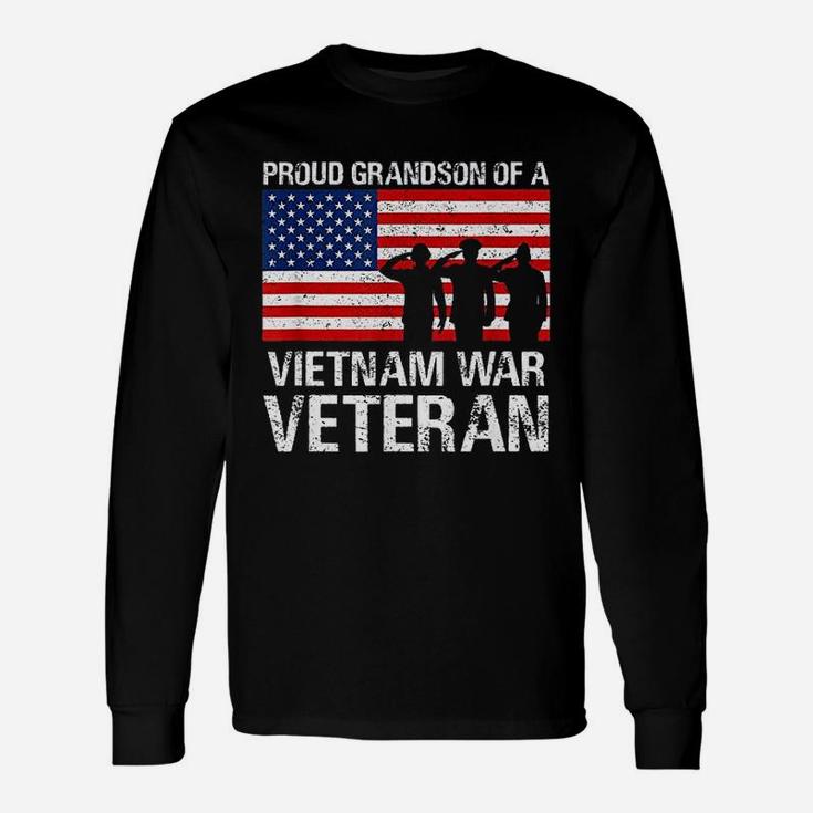 Military Proud Grandson Of Vietnam Veteran Long Sleeve T-Shirt
