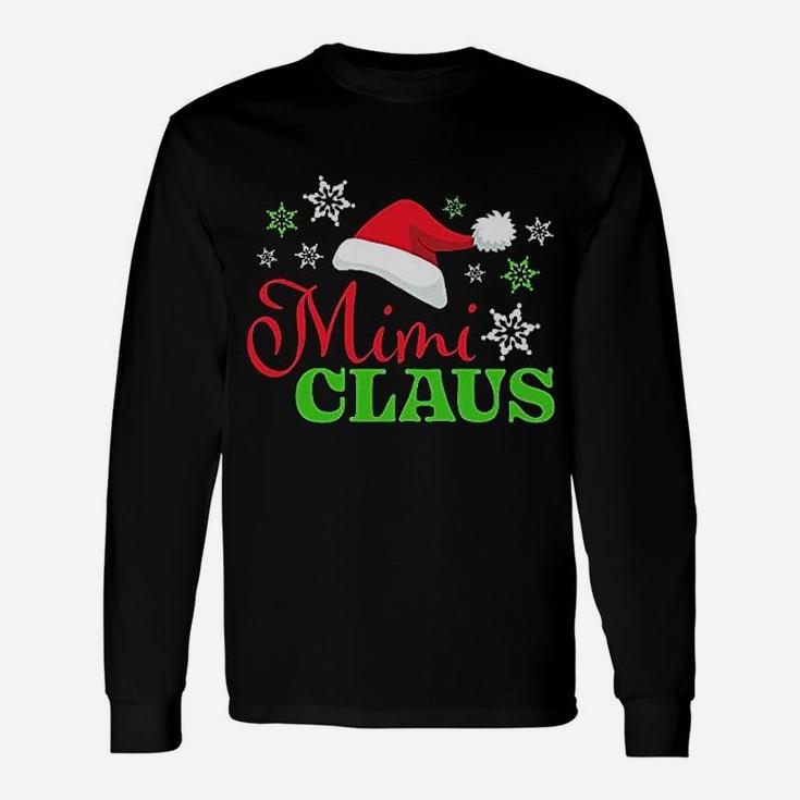 Mimi Claus With Christmas Santa Hat Long Sleeve T-Shirt