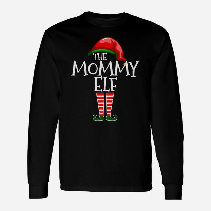 The Mommy Elf Christmas Matching Long Sleeve T-Shirt