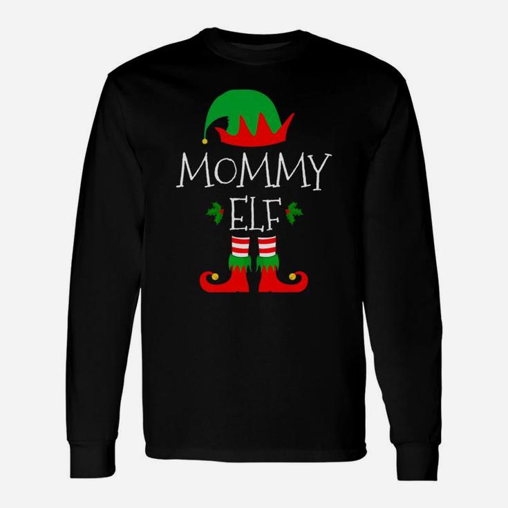 Mommy Elf Matching Group Christmas Long Sleeve T-Shirt