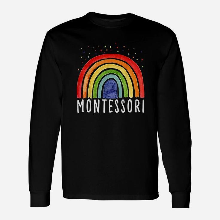 Montessori Rainbow Montessori Teachers Day Teacher Lover Long Sleeve T-Shirt