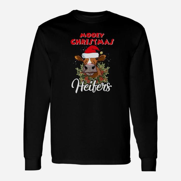 Mooey Christmas Heifers Cow Christmas 2018 Costume Long Sleeve T-Shirt