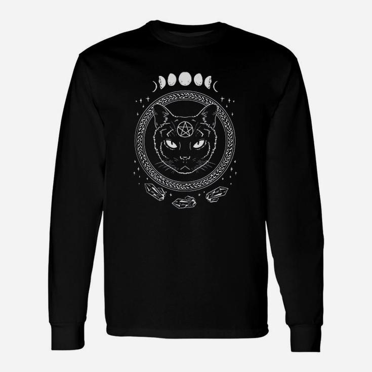 Moon Cat Crystal Long Sleeve T-Shirt